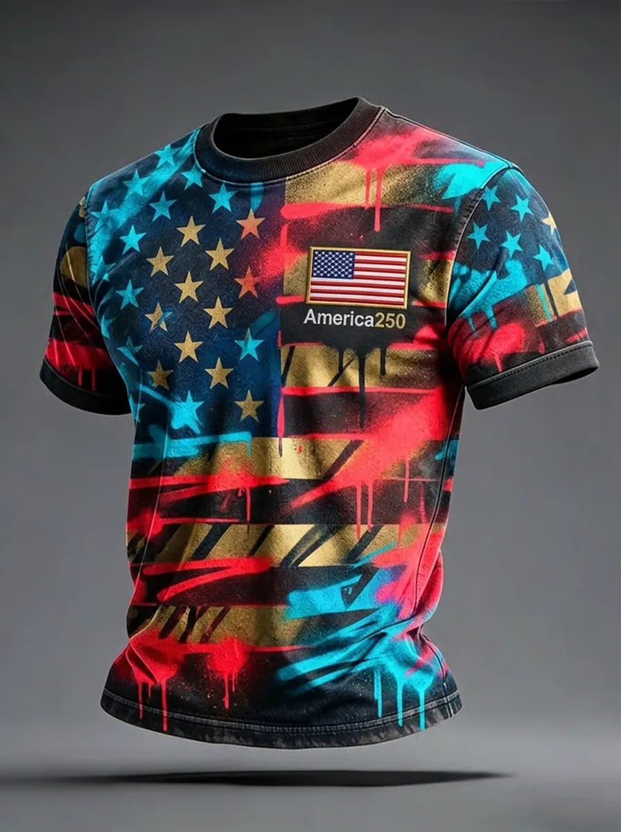 Men's Retro 250th Anniversary American Short-Sleeve T-Shirt