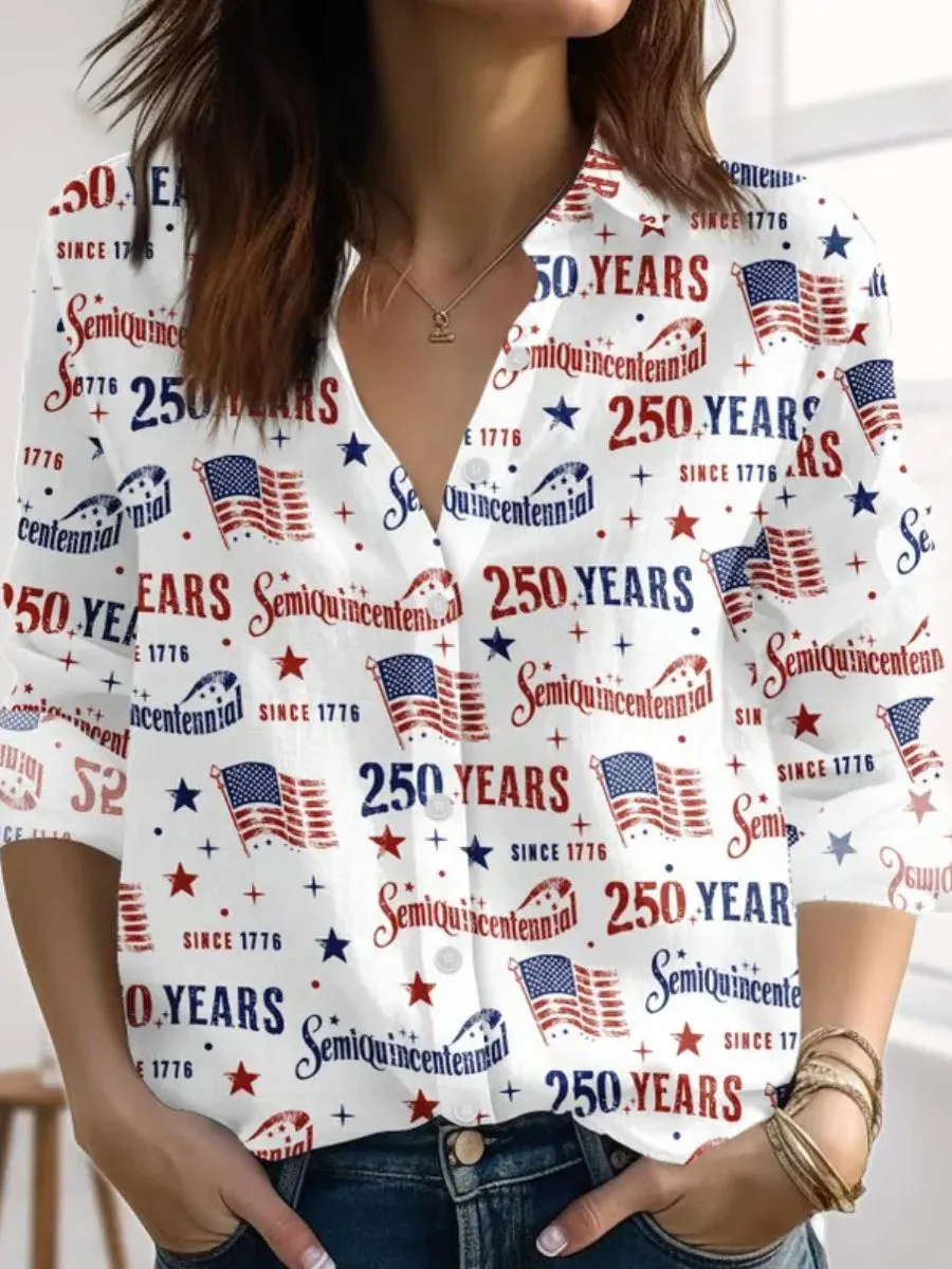 Ladies' 250th Anniversary Celebration Full Print Shirt
