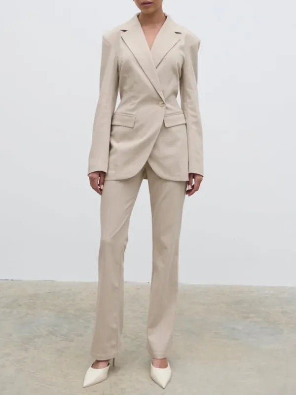 Waist Pinstripe Blazer