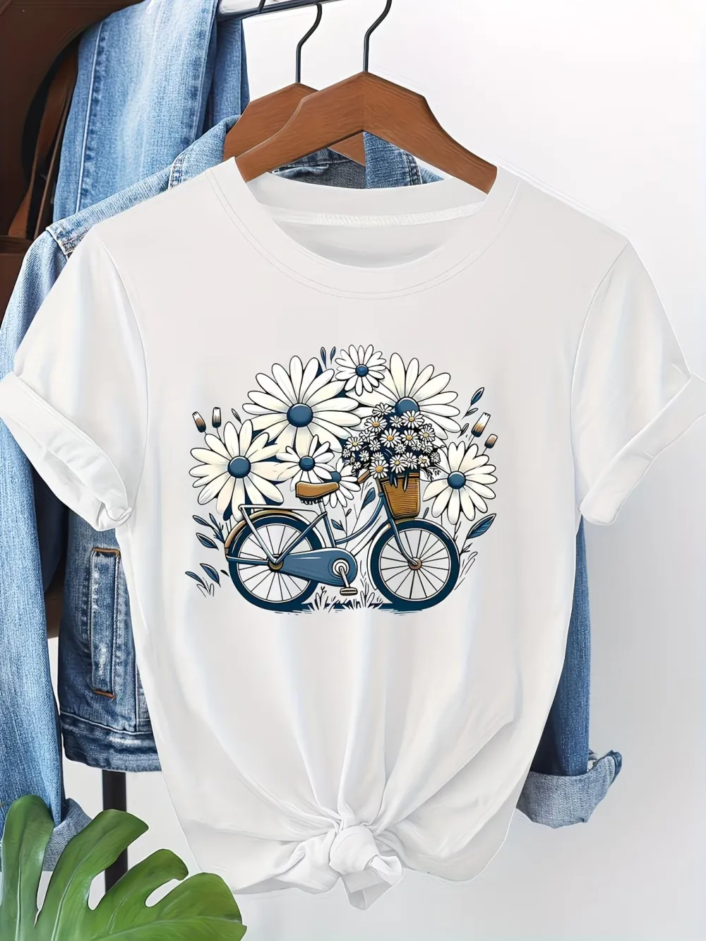 Daisy Bike Casual Short Sleeve T-Shirt