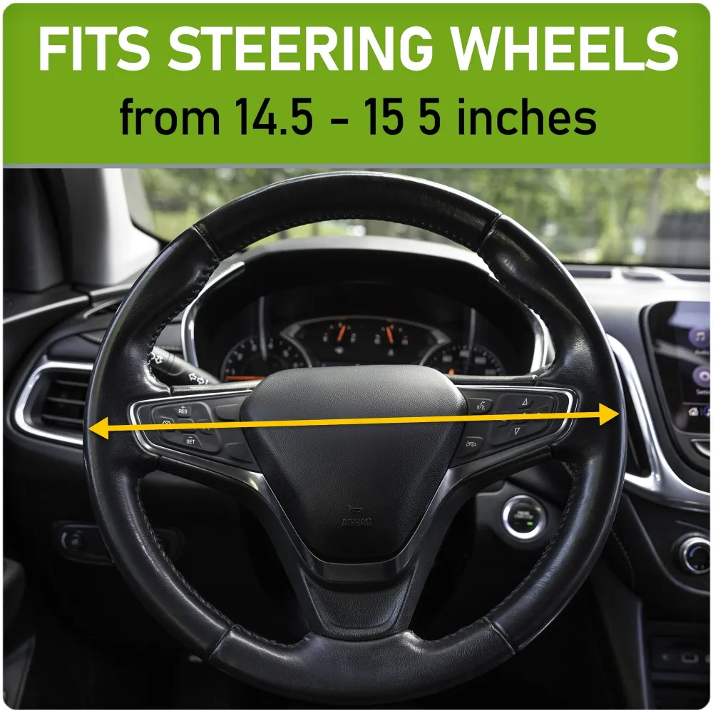 Black Plush Reflective Flashing Car Steering Wheel