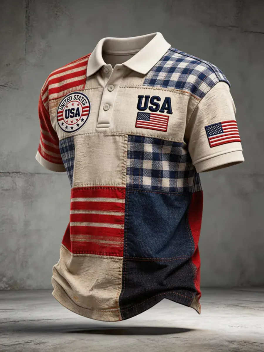 Men's 250th Anniversary Retro Casual Polo Shirt