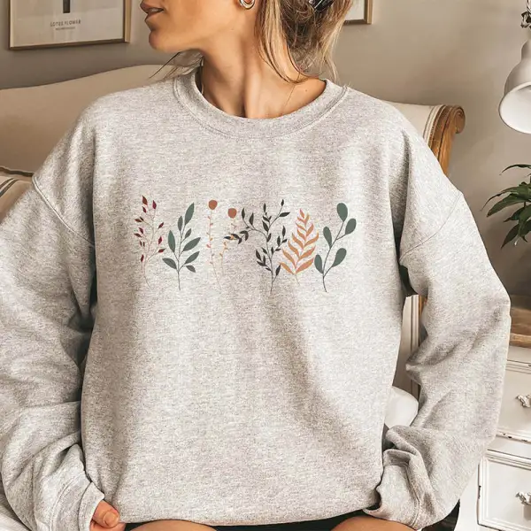 Pastel Wildflower Botanical Sweatshirt