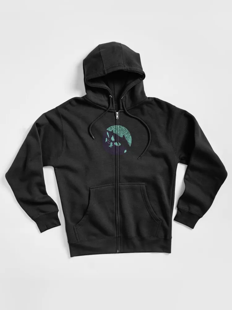 On The Hand Zipped Hoodie