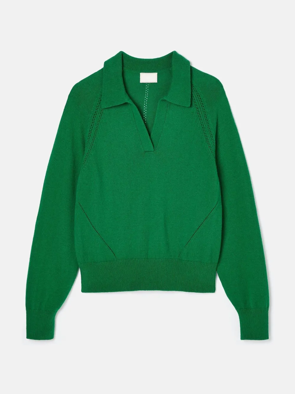Solid Color V-Neck Striped Jumper