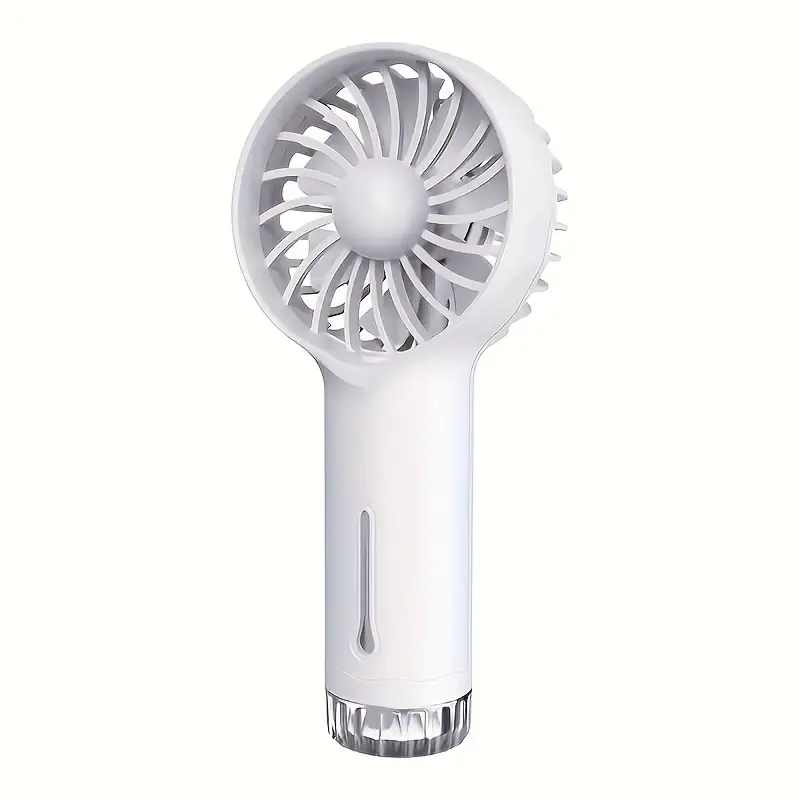 Portable Handheld Fan with Ice Mist Spray - 3 Speeds