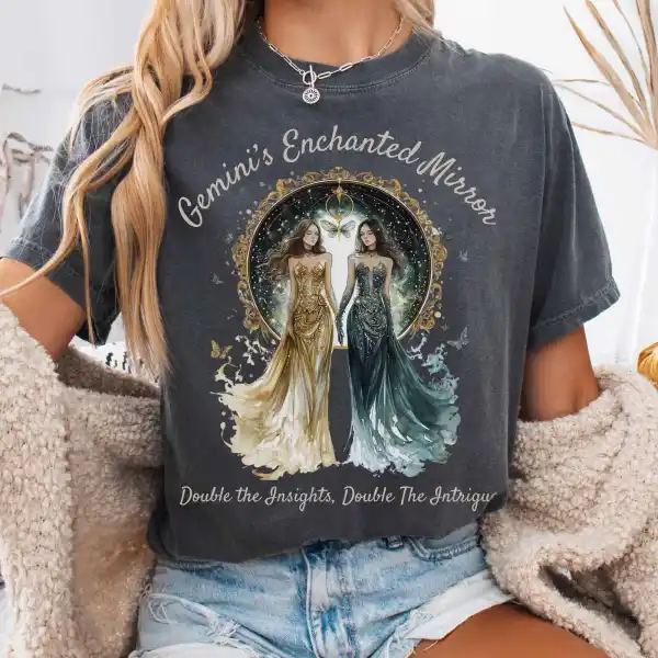 Gemini's Enchanted Mirror Zodiac Shirt