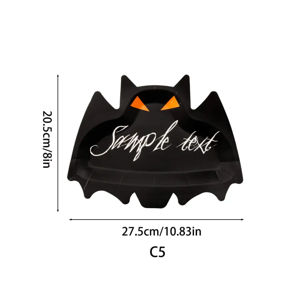 10 Pcs Halloween Series Bat Birthday Party Alien Paper Plates (Disposable)