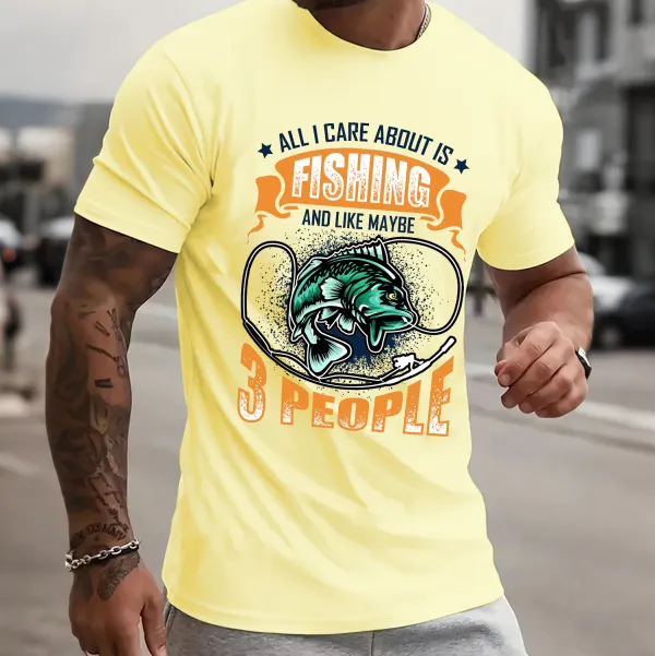 Fishing Centric Care About Graphic T-Shirt