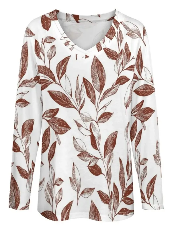 Rustic Leaf Long Sleeve T-Shirt