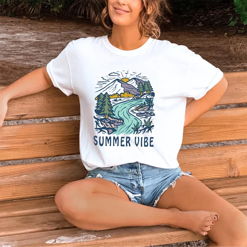 Scenic River Mountain Printed Tee