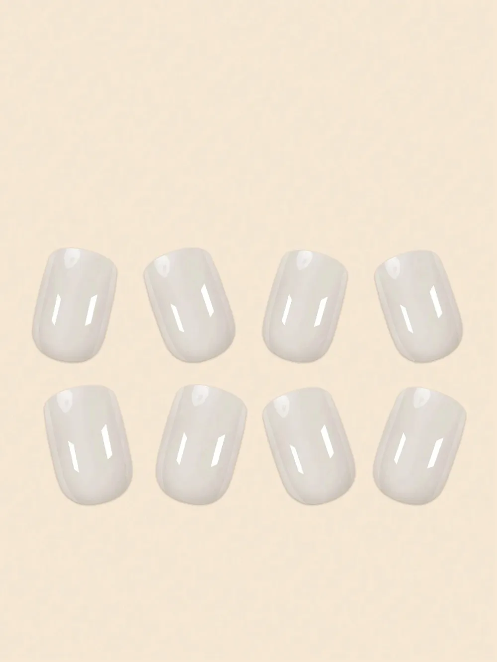 Nailhour Square Nude Clean Girl 24Pcs Wedding Office Press On Nails