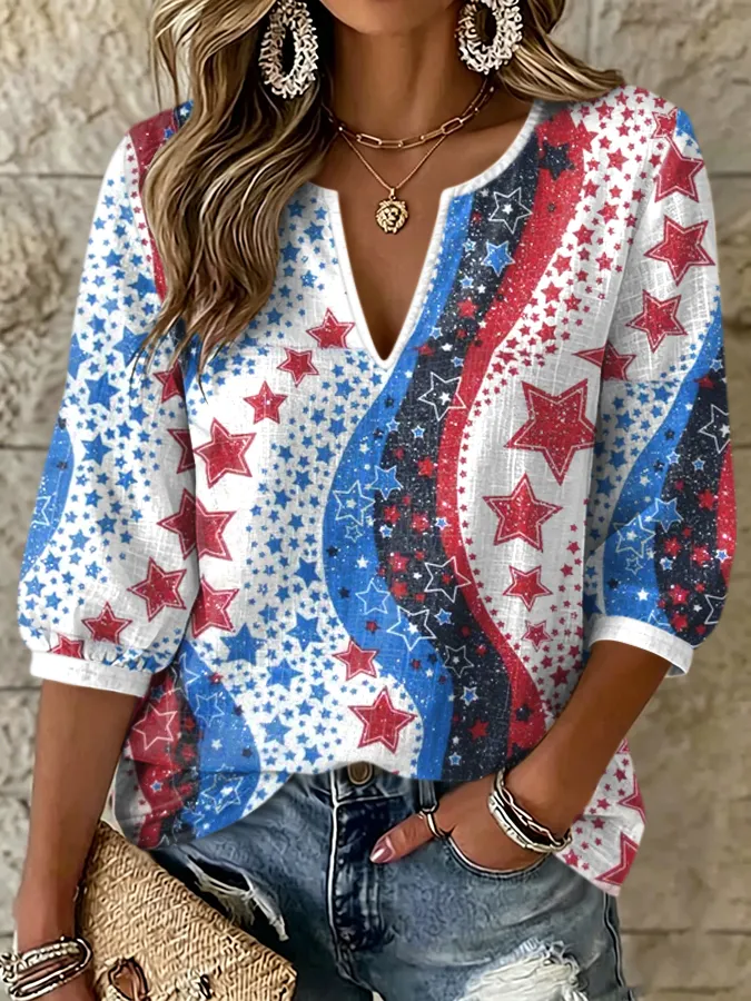 Women's 250th Anniversary Printed Casual Top