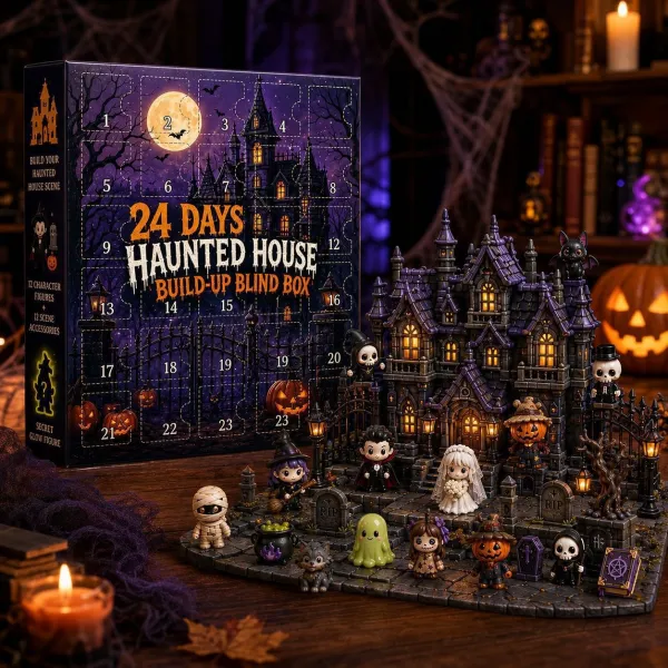 2026 Halloween 24Days Cute Ghost Advent Calendar（26 * 18 * 3CM）