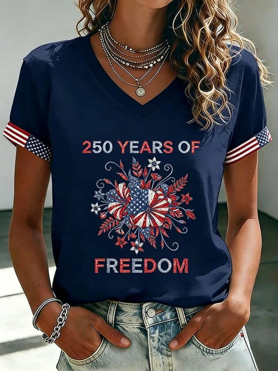Women's American 250th Anniversary Printed T-Shirt