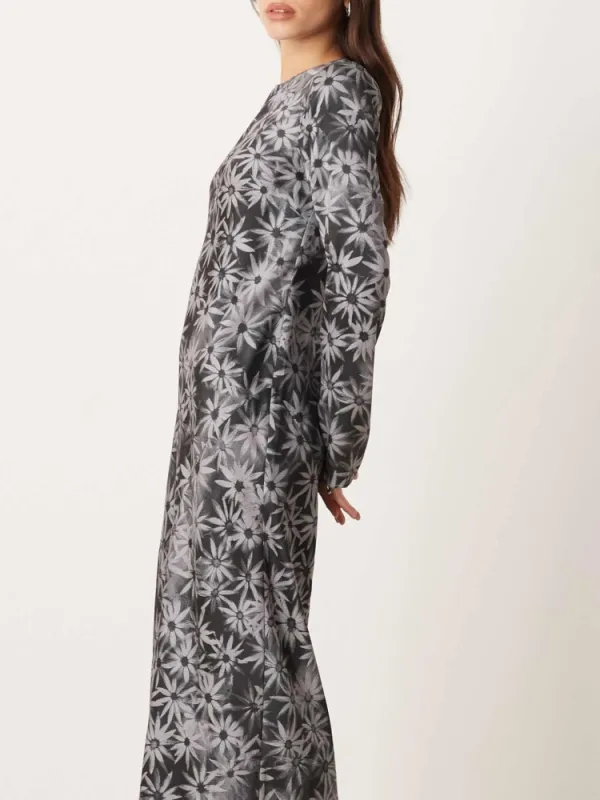 Floral Long Sleeve Casual Dress