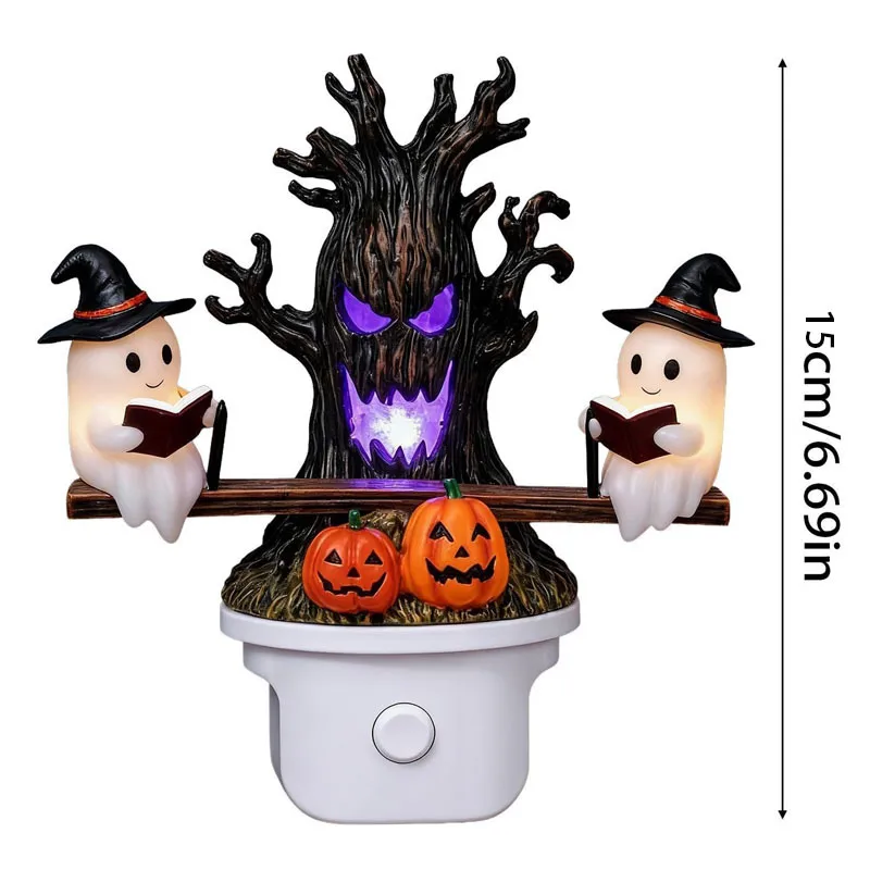 Halloween Night Light Ghost Bubble Bath Lamp Ghost Reading Lamp Resin Ornament