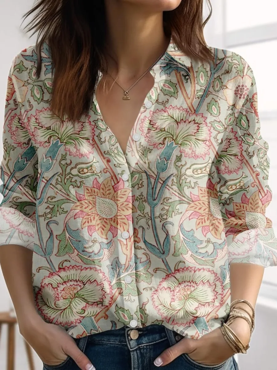 Retro Floral Button Shirt