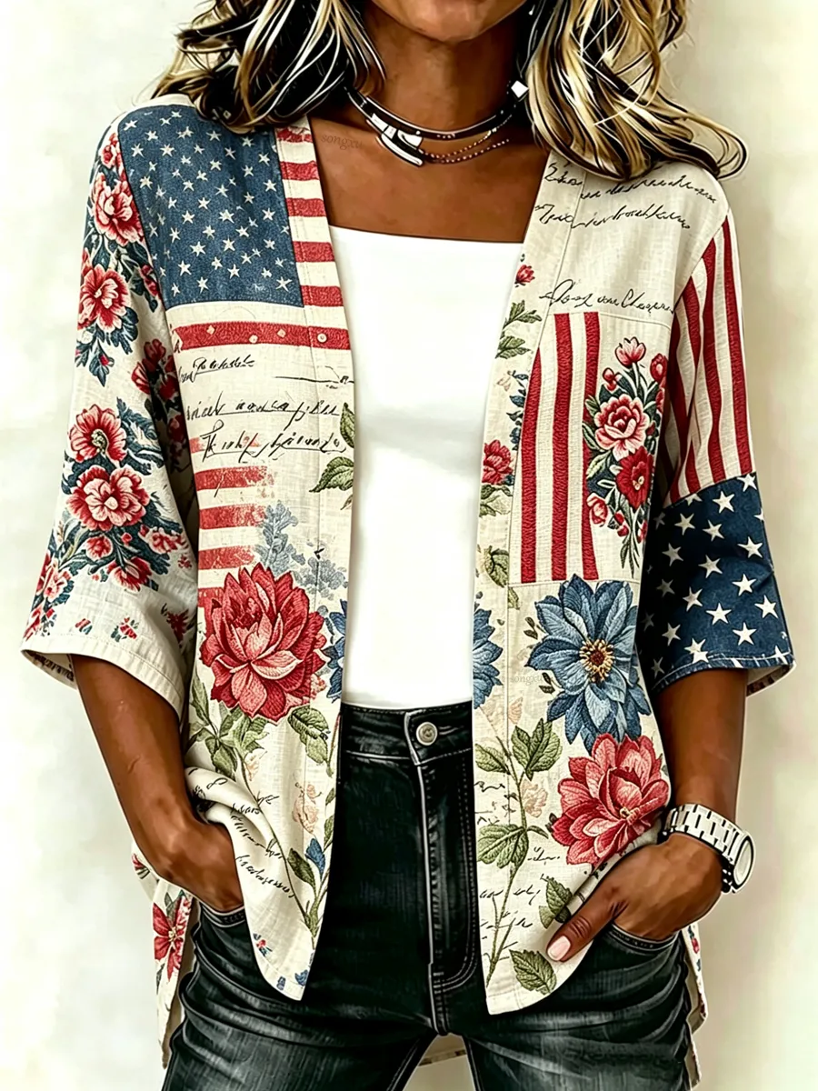 Women'S Rhinestone Citi Art Casual Cardigan