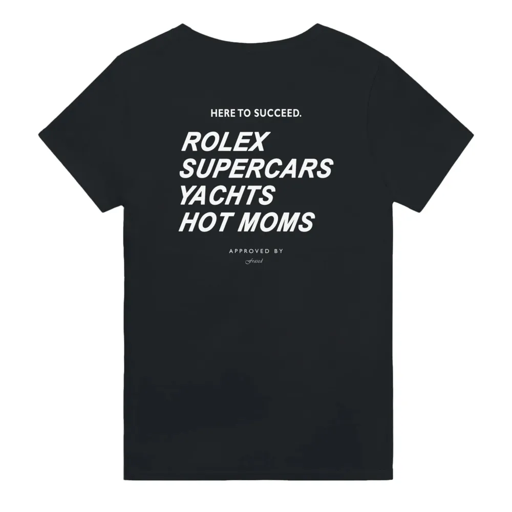 Men's HERE TO SUCCEED Print Casual Round Neck T-Shirt