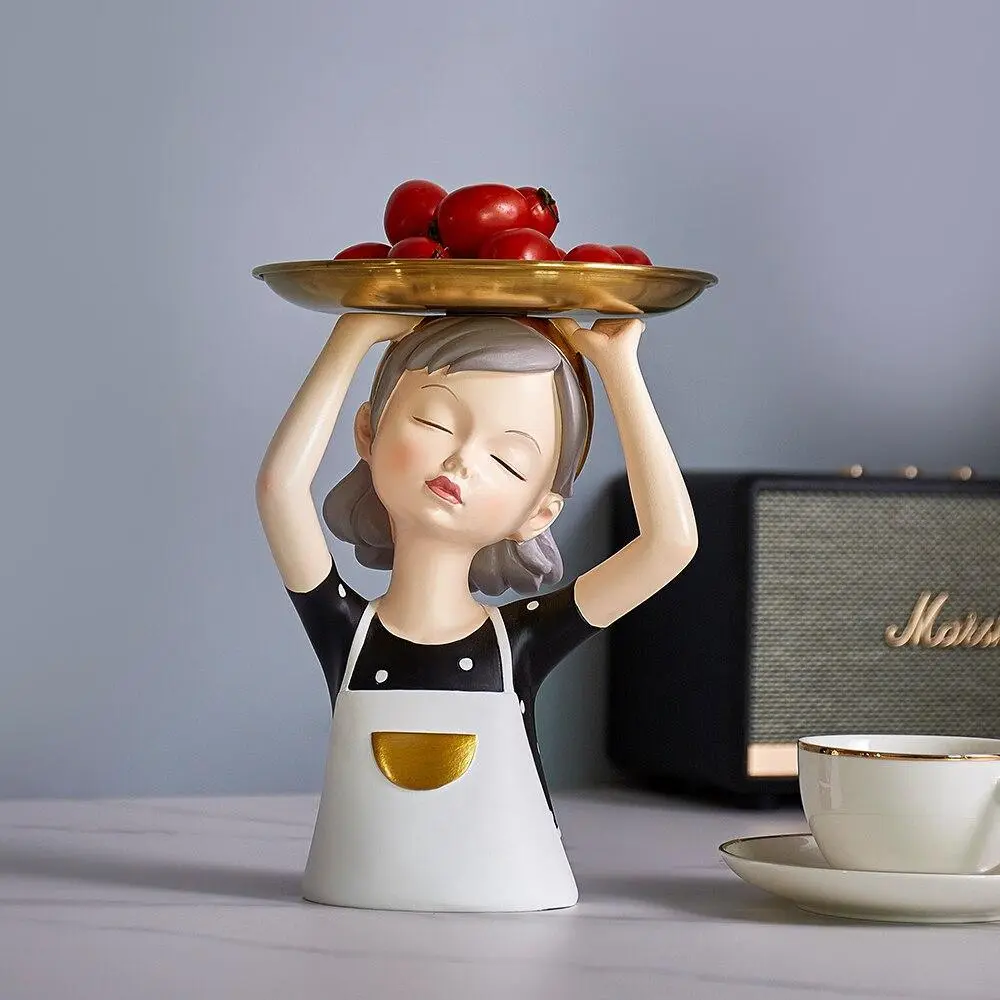 Girl With Tray Sculpture