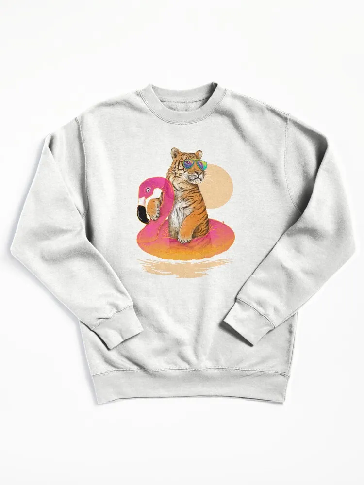 Flamingo Tiger Pullover Sweatshirt