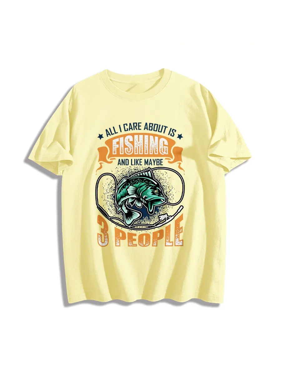 Fishing Centric Care About Graphic T-Shirt