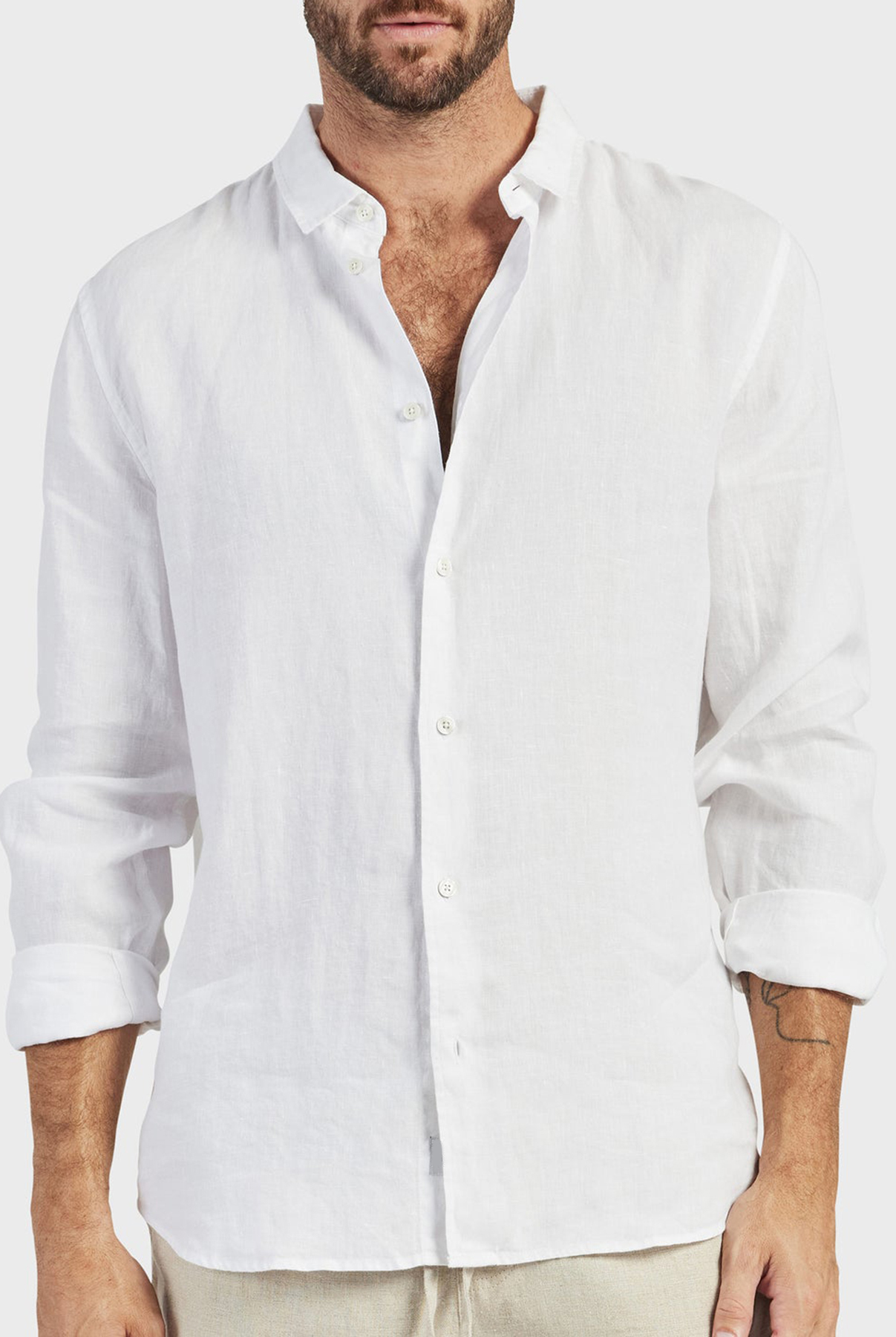 Mick Linen Shirt-Navy