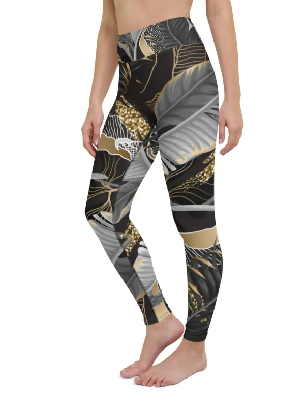 Tropical Palm Yoga Leggings