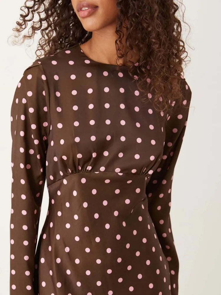 Polka Dot Long Sleeve Dress