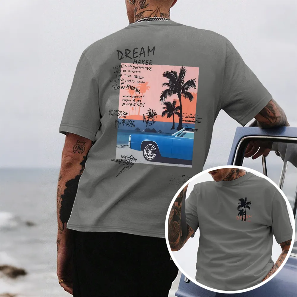 Dreamy Palm Scene Graphic T-Shirt