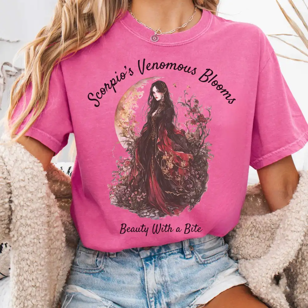 Scorpio's Venomous Blooms Zodiac Shirt