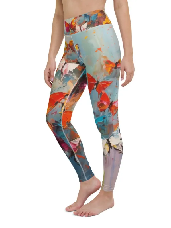 Casual Butterfly Print Leggings