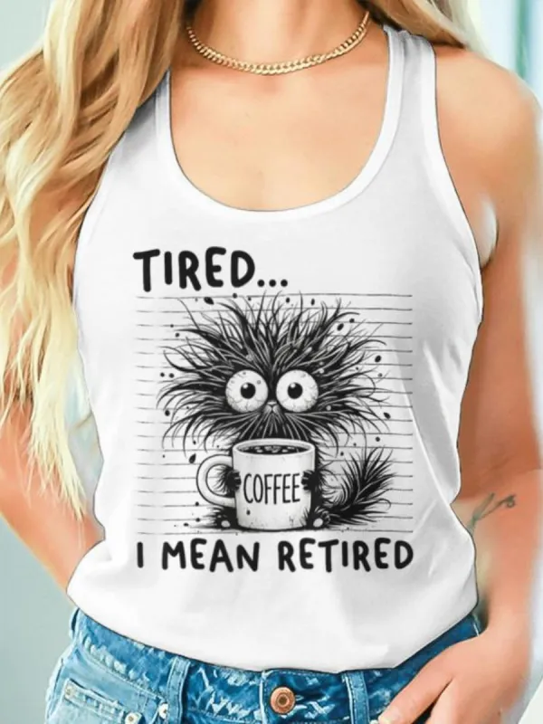 Funny Graphic Round Neck Tank