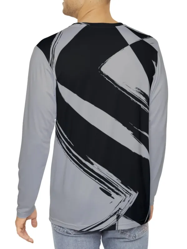 Abstract Brushstroke Crew Neck Top