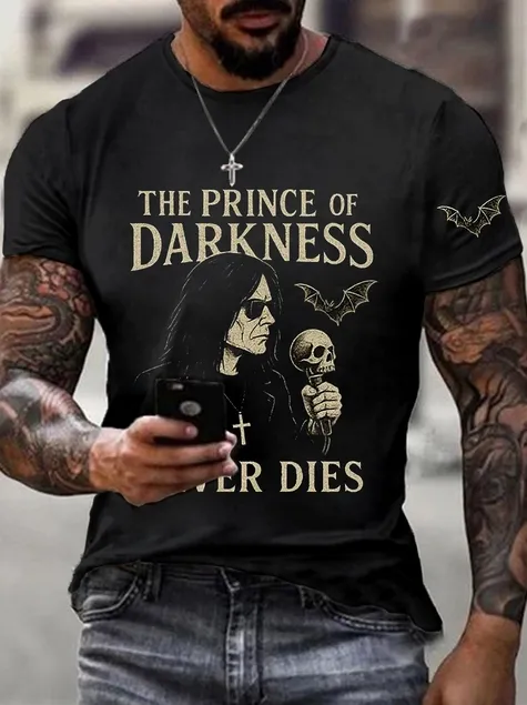 Men'S Prince Of Darkness Forever Rip Legend Ozzy Osbourne Memorial Tee