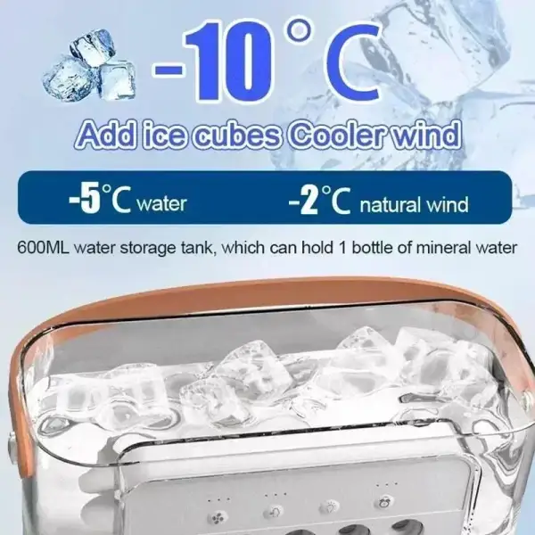🌬️Here comes the multifunctional cooling wonder! Water mist fan + humidifier + LED night light ✨. The portable air - conditioner cools your home in an instant ❄️
