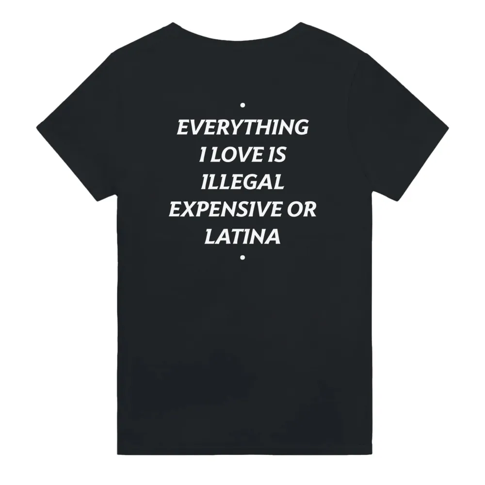Men's EXPENSIVE OR LATINA Print Casual Round Neck T-Shirt