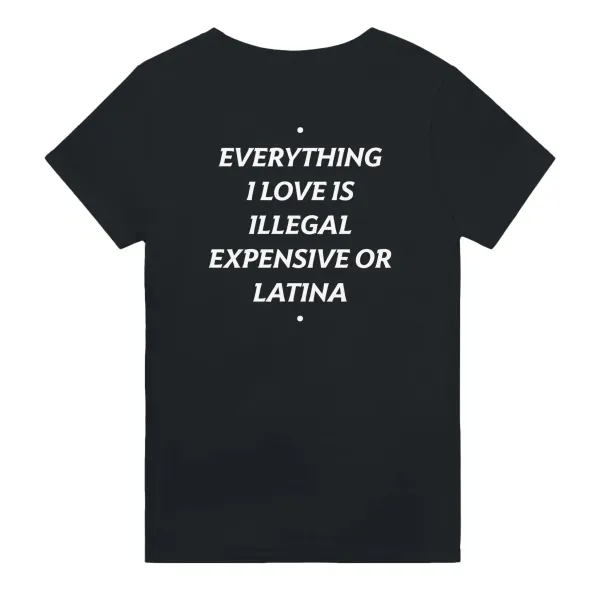 Men's EXPENSIVE OR LATINA Print Casual Round Neck T-Shirt