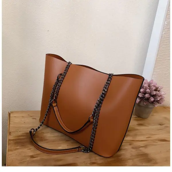 Roomy Chain Strap Tote Bag