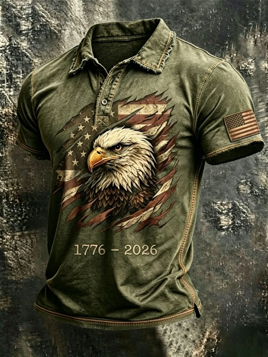 Men'S 250Th Anniversary Printed Casual T-Shirt
