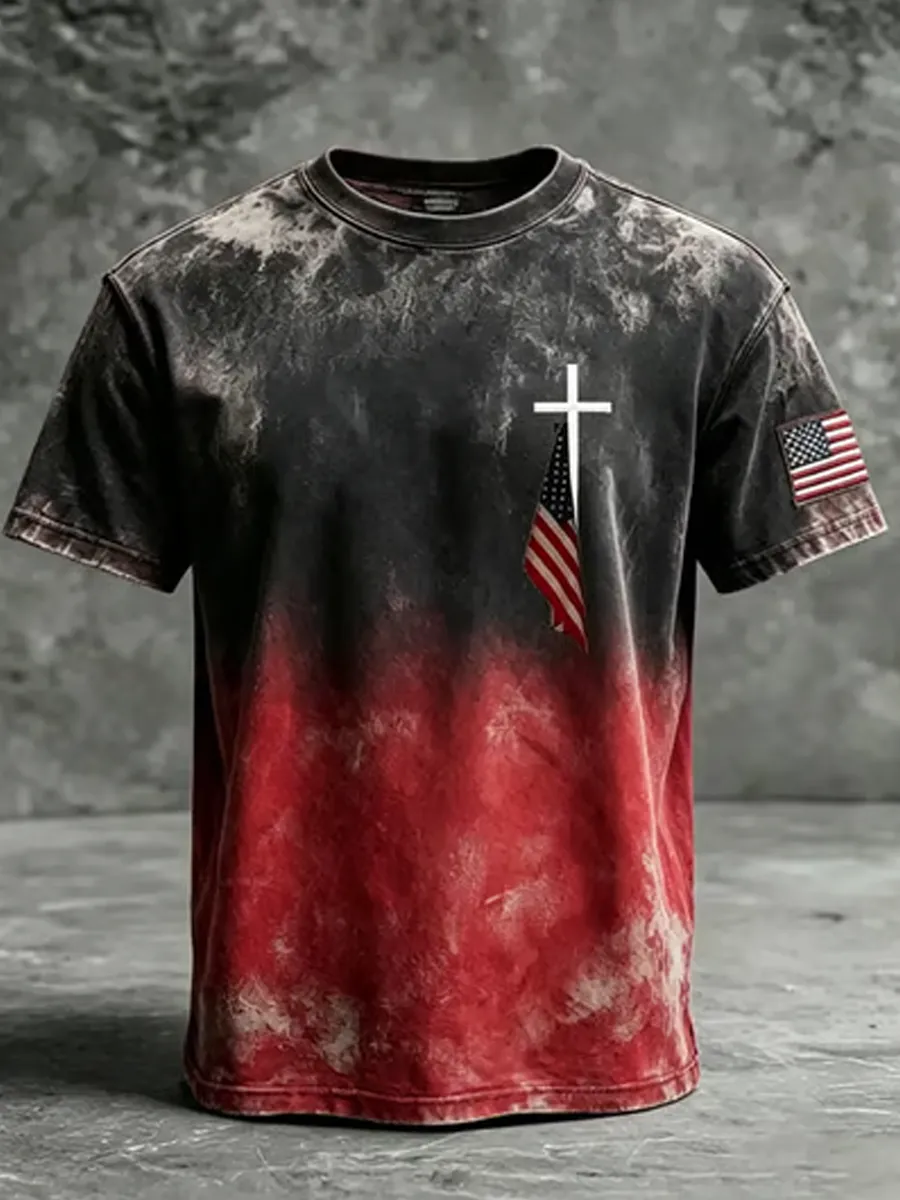 Men's American 250th Anniversary Faith Printed  Shirt