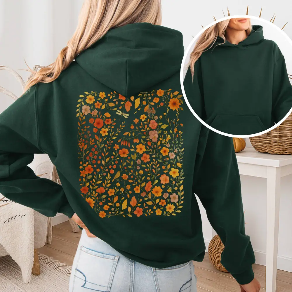 Cottagecore Floral  Wildflower Hoodie
