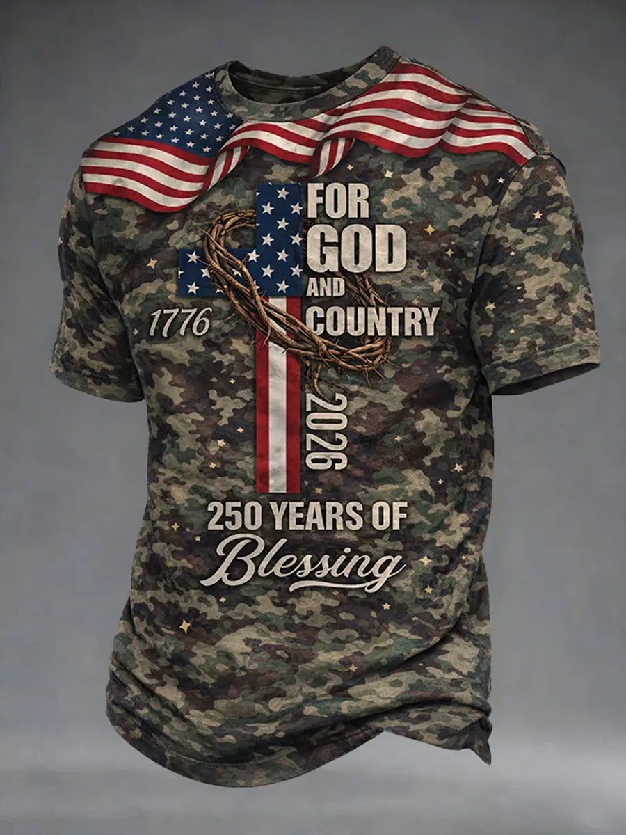Men'S 250Th Anniversary Printed T-Shirt From The United States