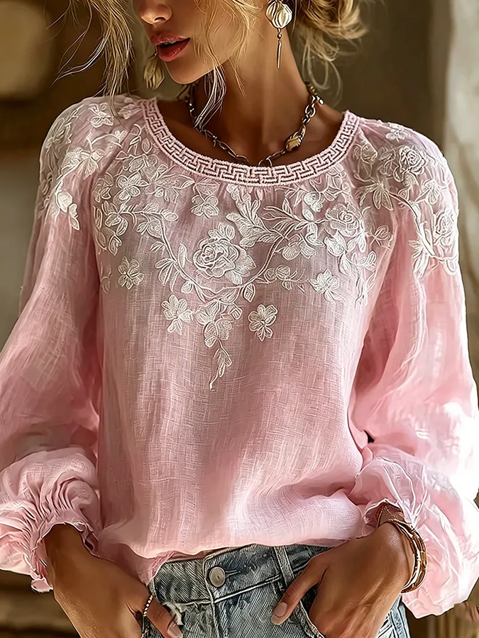 Women'S Floral Art Print  Top