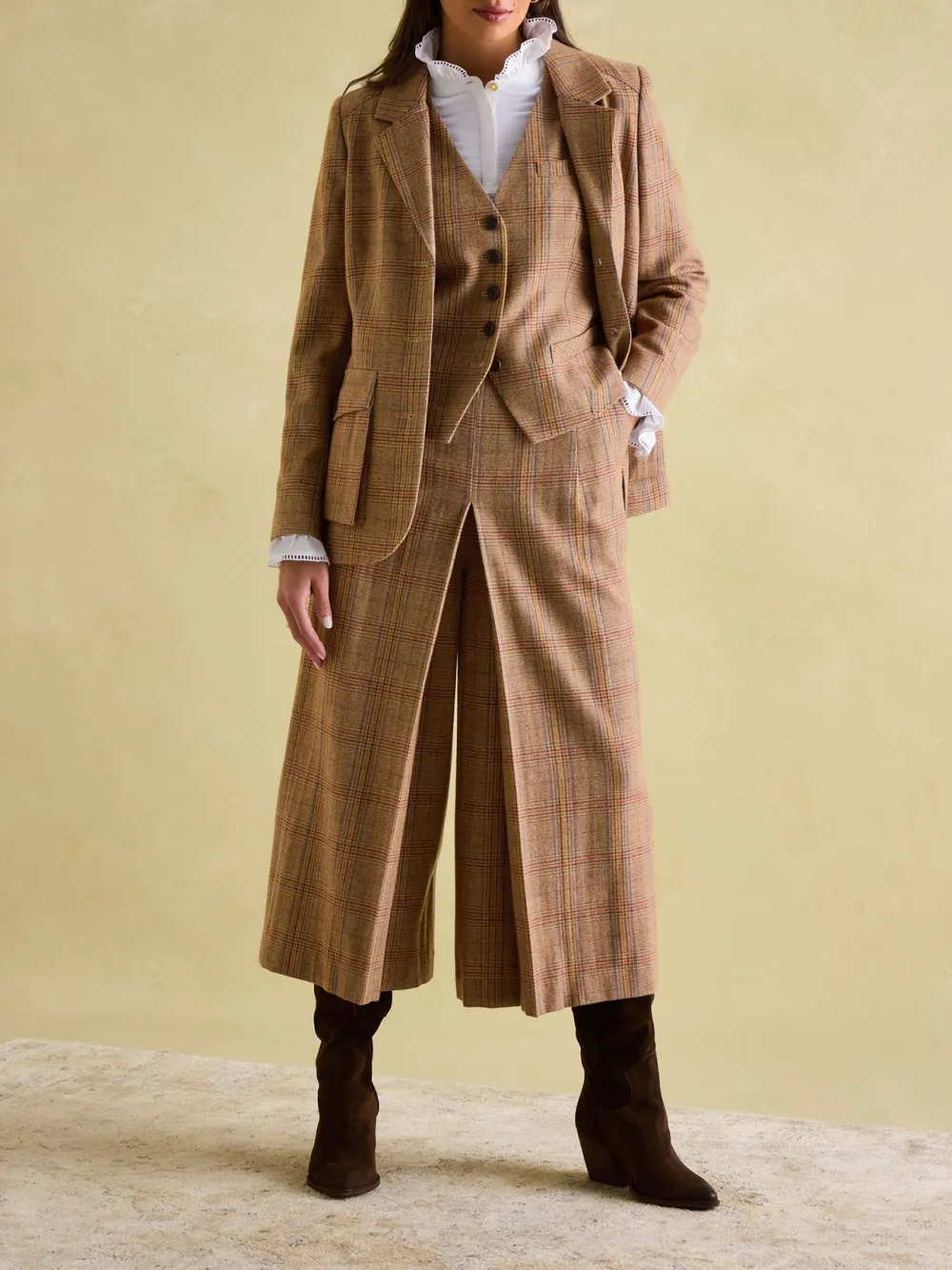 Check Tweed Culottes