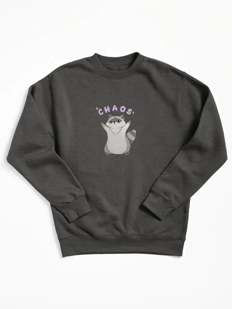 Raccoon Chaos Pullover Sweatshirt