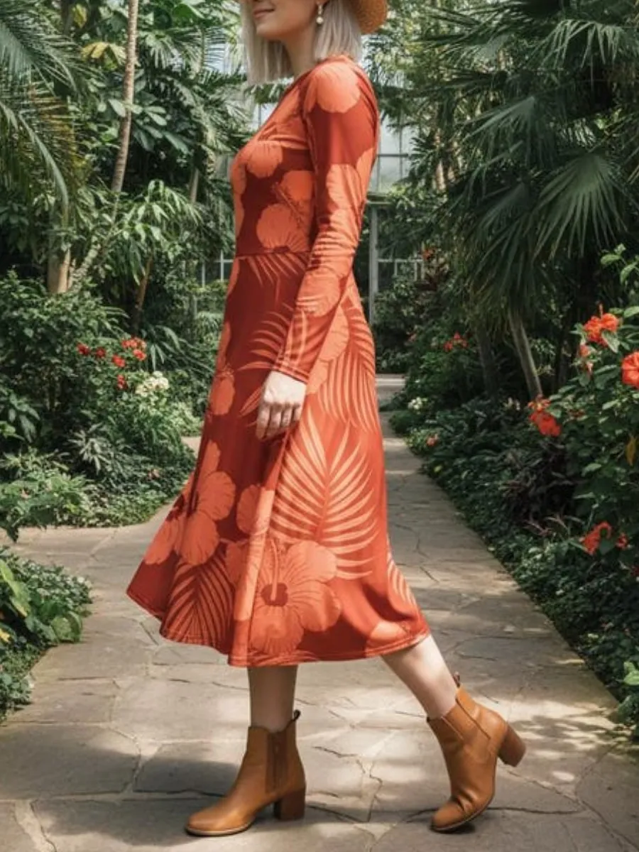 A-Line Hibiscus Dress