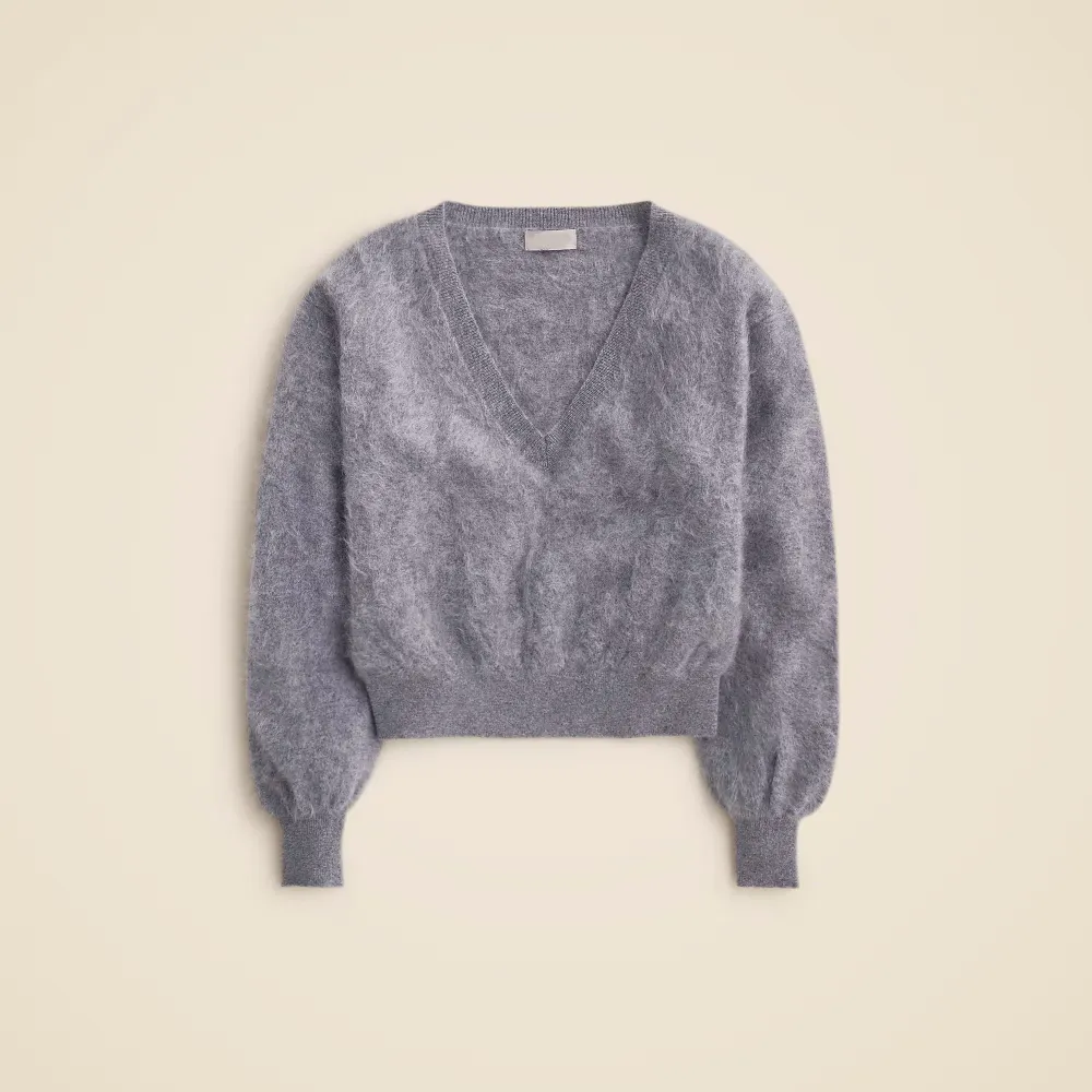 V-Neck Cashmere Cropped Sweaters