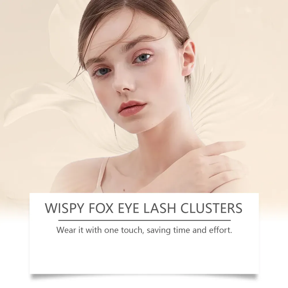 Fox-eye glue-free false lashes